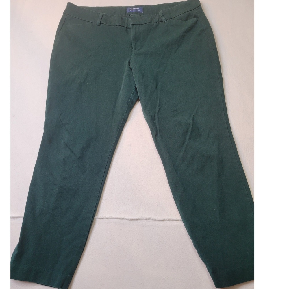 Old Navy Pixie Mid-Rise Tapered Pants Forest Green Women Size 12 2905